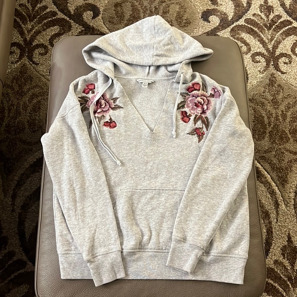 American Eagle flower shoulder hoodie